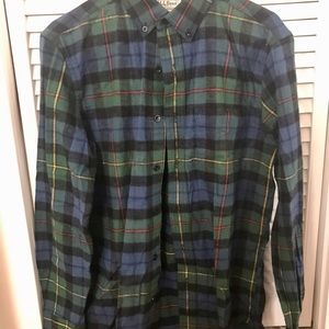 Plaid Flannel Button Front